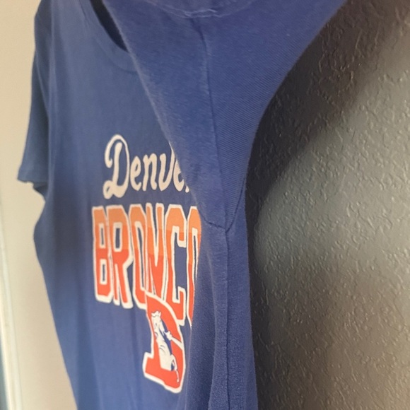 Junk Food Womens Top T-Shirt Denver Broncos Football Blue Orange Size Medium - Picture 10 of 12